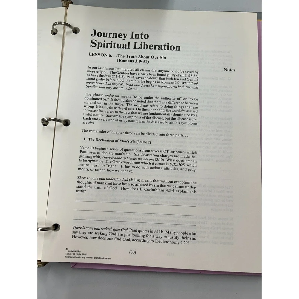 Journey Into Spiritual Liberation Higle‎ 1991 1st Printing Bible Study